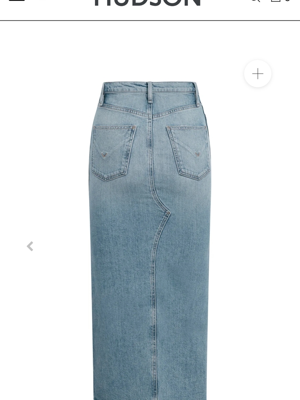 Hudson Reconstructed Denim Maxi Skirt with Front High Slit Womens 26 Waist - Picture 8 of 13